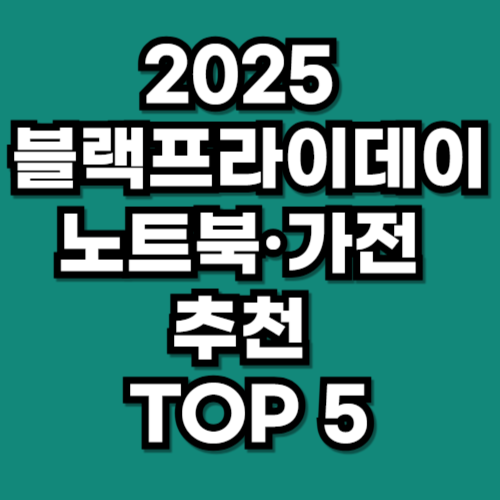 2025 블랙프라이데이 노트북·가전 추천 TOP 5