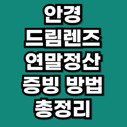 안경·드림렌즈 연말정산 영수증 안 뜬다면 의료비 공제 증빙 방법 총정리