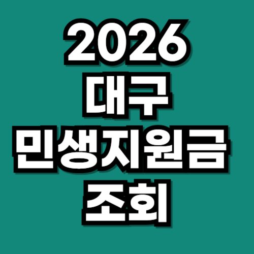 대구 3차 민생지원금 지급 시기 지역별 수령액 조회