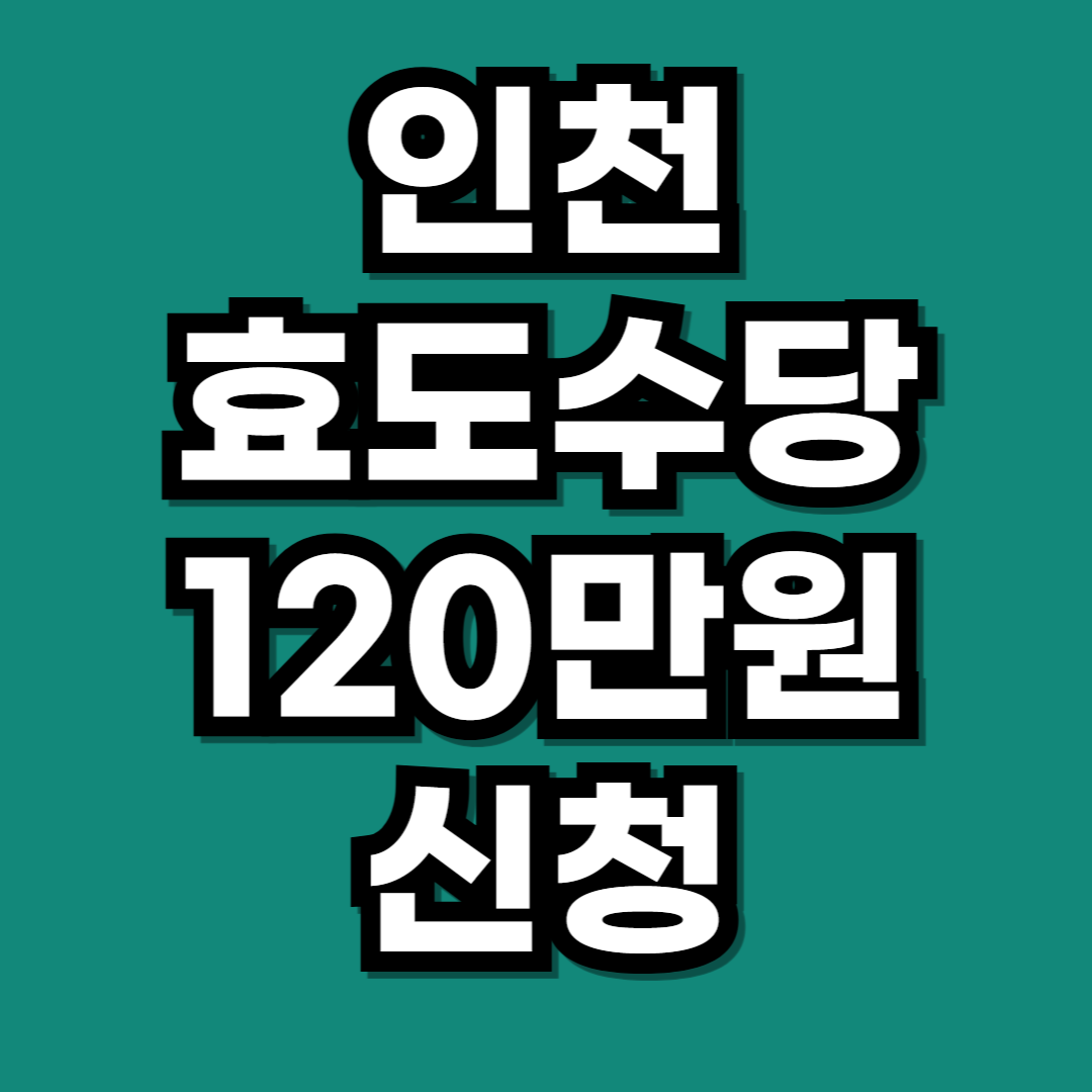 인천광역시 장수축하금 효도수당 최대 연 120만원 신청 방법 조건