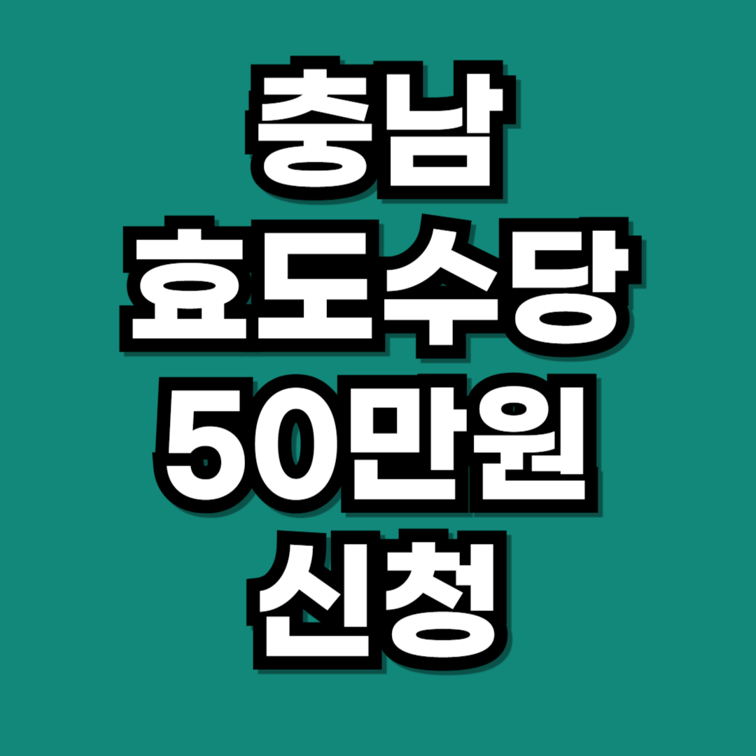 충남 효도수당 장수수당 50만원 신청 조건 방법 (2026)