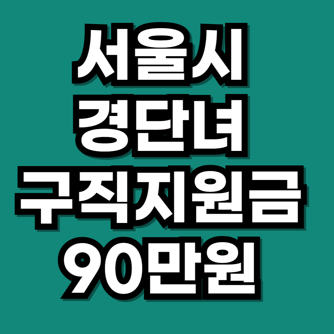 경력단절여성 구직지원금 서울시